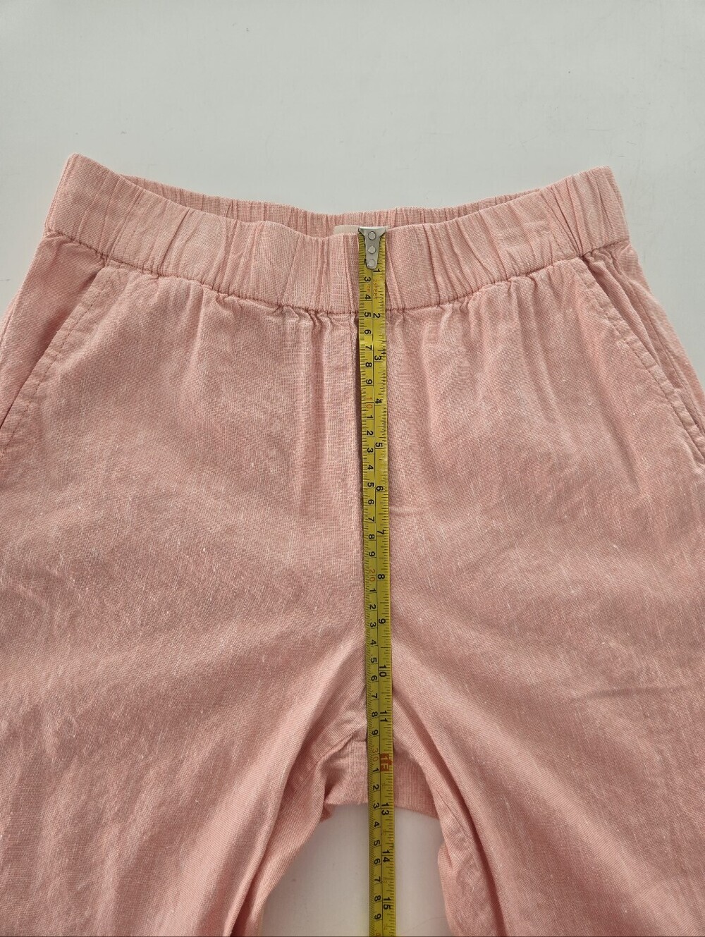 Lou & Grey Lightweight Peach Elastic-Waist Lounge Trousers Size Xs Linen Blend - Picture 8 of 10